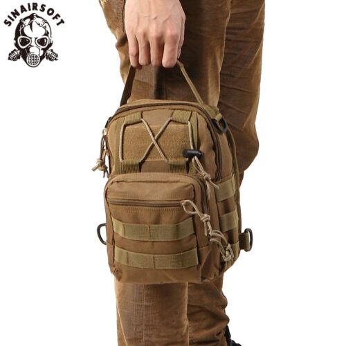 Tactical Shoulder Bag Messenger Sling Chest Pack Military Molle Outdoor Backpack - Picture 2 of 18