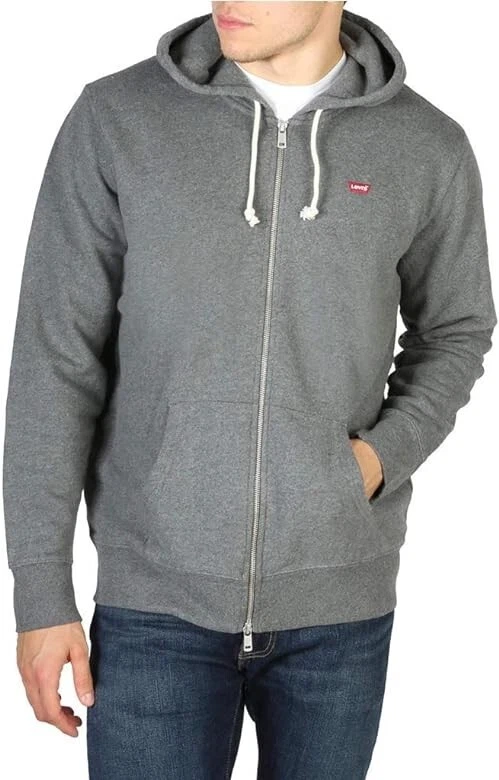 Levi's grey zip hoodie cheap