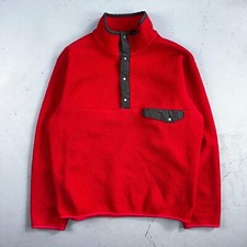 PATAGONIA Rare Vintage Snap-T Pullover Fleece Jacket 90s USA Made Pink Gray SZ M