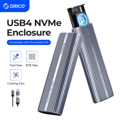 ORICO 40 Gbit/s USB4 M.2 NVMe SSD-Gehäuse, 8TB, kompatibel mit Thunderbolt 3/4