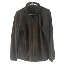 Uniqlo Women's Size Medium Grey Full Zip Fleece Sweater