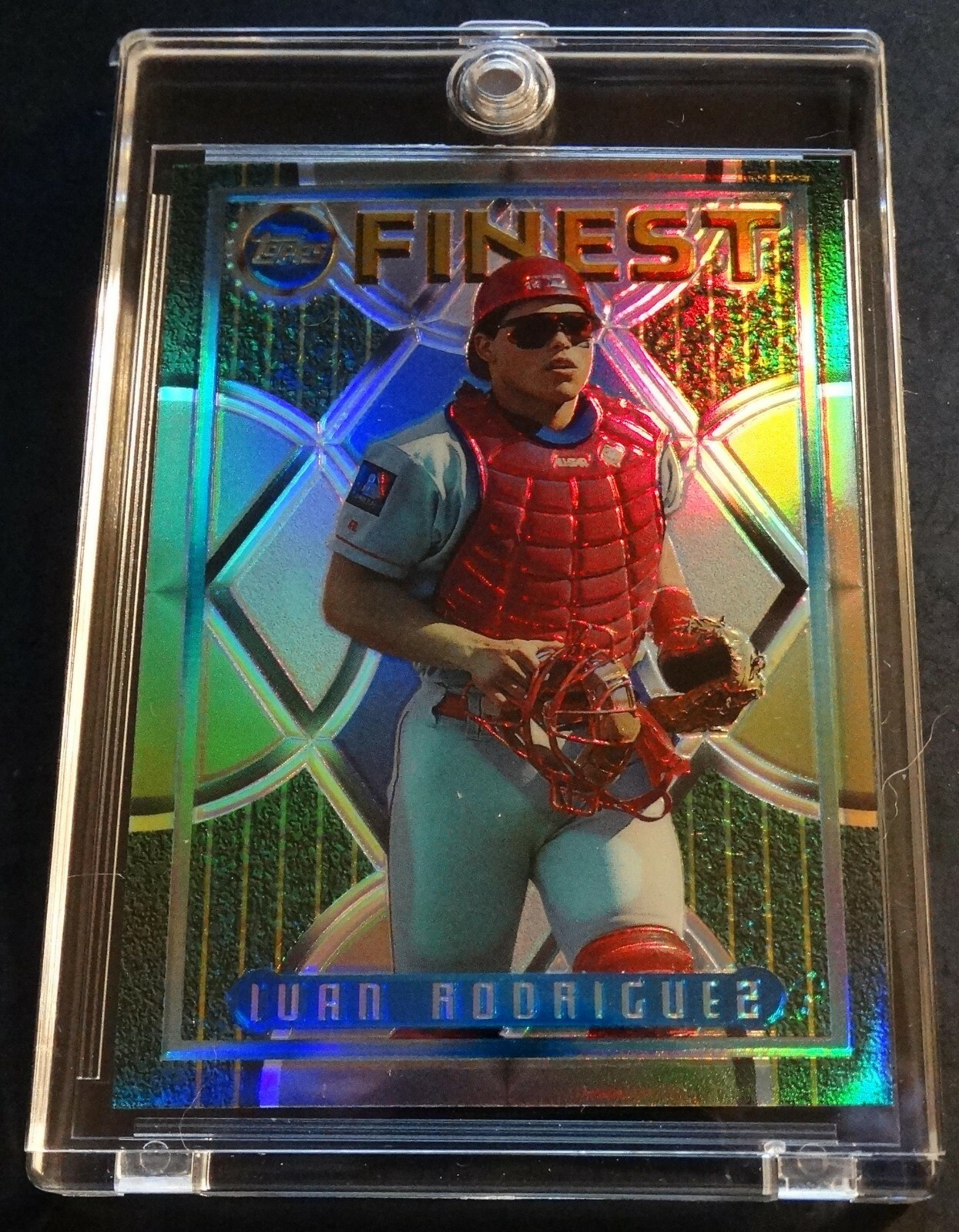 1995 IVAN RODRIGUEZ TOPPS FINEST REFRACTOR #109 TEXAS RANGERS (973)