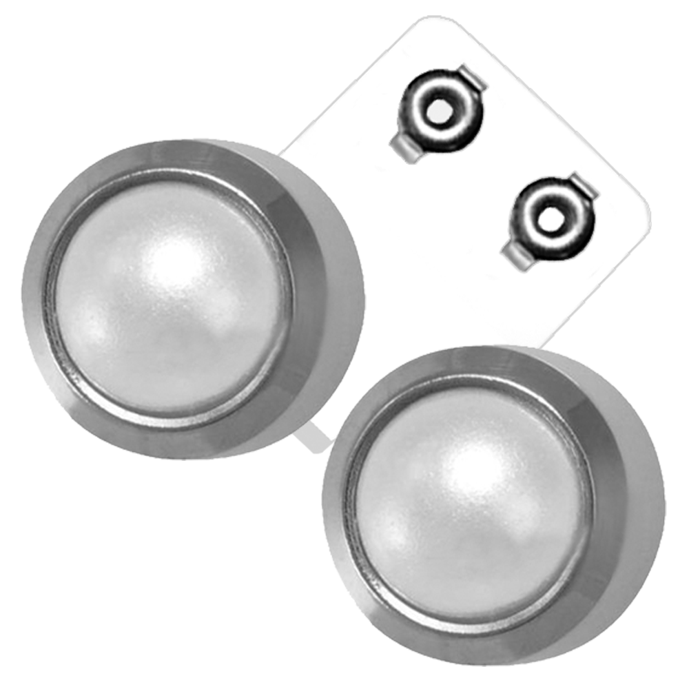 Medizinische Titan-Ohrstecker Mit Kristallen Von Swarovski® Weiß - Optex Antiallergisch