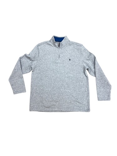 IZOD Herren Quarter Zip Pullover Fleece gefüttert Shirt Oberteil Gr. XL Logo Freizeit