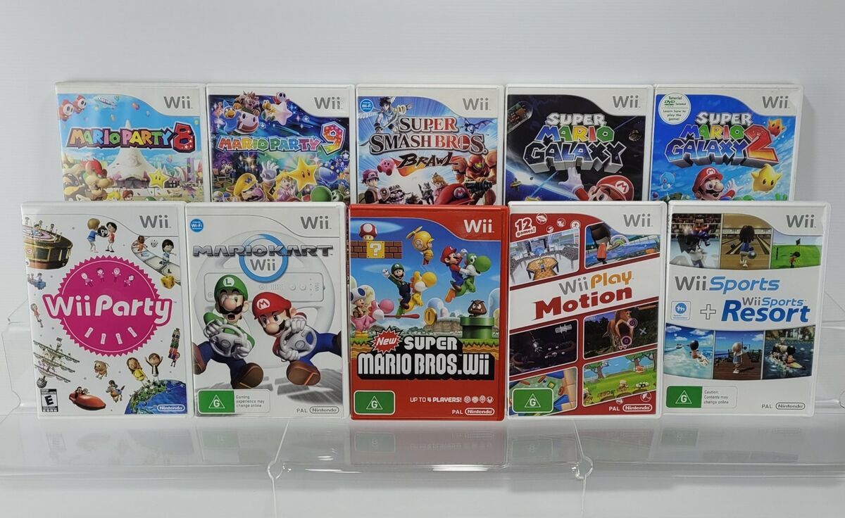 Super Smash Bros. Brawl / Super Mario Galaxy Wii Games Lot Free