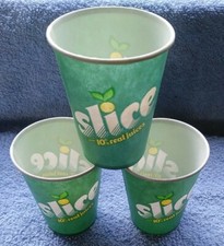 3 Vintage Slice Lemon Lime Soda Pop Sample Waxed Paper Cups