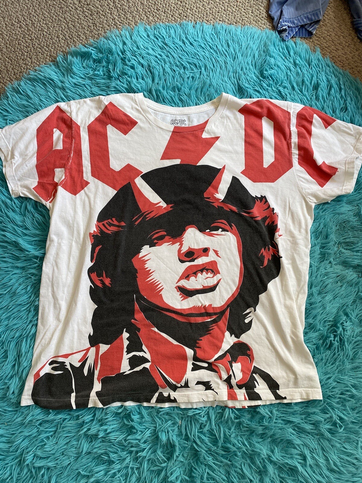 2018 Acdc All Over Big Print Angus Young Devil Horns Shirt | eBay