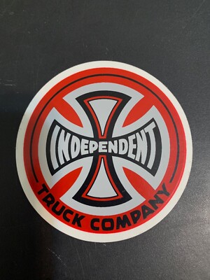 Independent Truck Skate Sticker,  #22,   3 1/4'' X 3 1/4'',  Dark Red and Silver