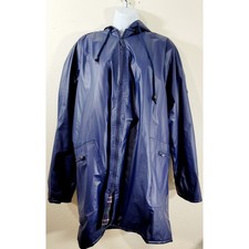 Totes Blue Full Zip Hooded Lined Jacket Large Pockets With Zippers Raglan Sleeve