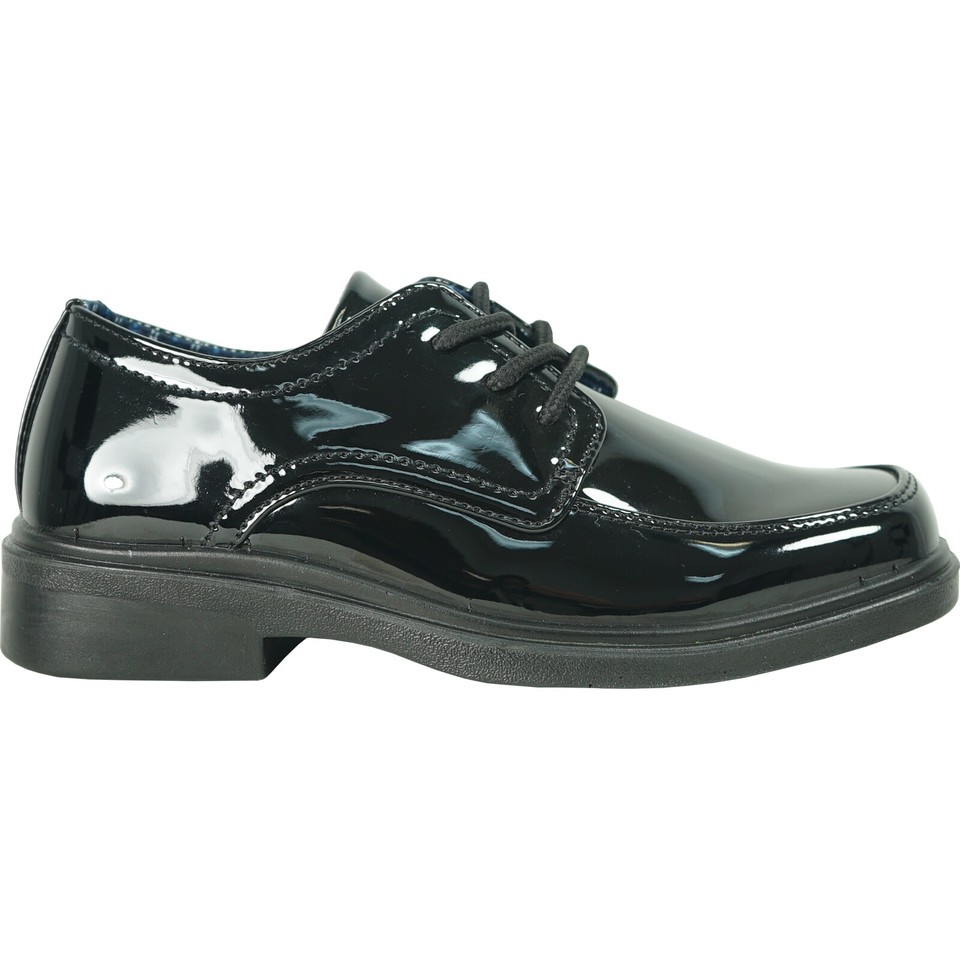 BRAVO Boy Dress Shoe KING-6KID Oxford Shoe School Uniform Black