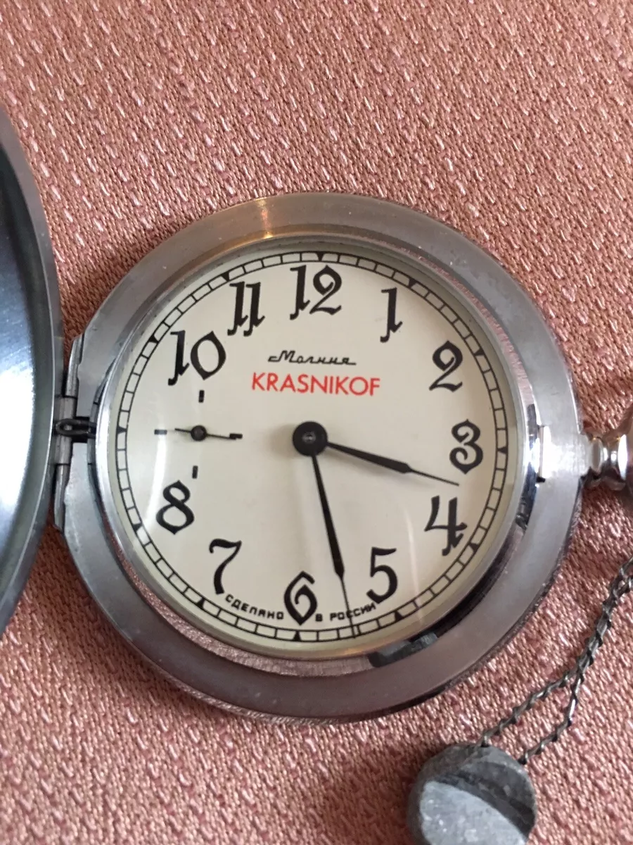 Orologio da tasca russo meccanico a carica manuale Krasnikof del