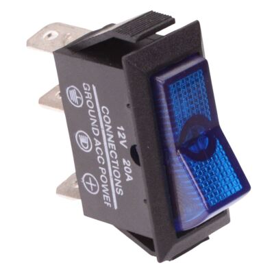Blue 12V Rectangle On-Off Rocker Switch SPST 20A | eBay