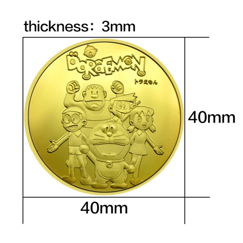 Juego de 10 monedas de oro de dibujos animados Doraemon Janpan anime medalla recuerdos de infancia regalo - Imagen 12 de 14