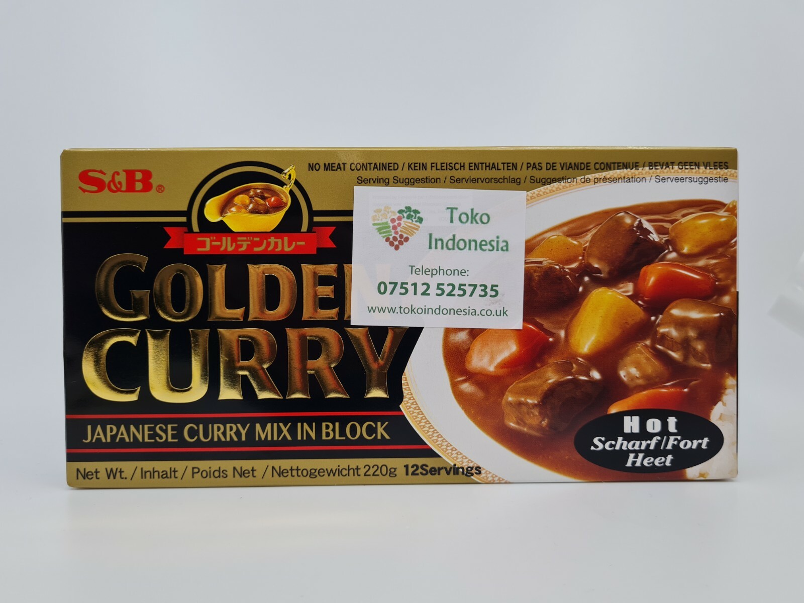 S&B Golden Curry Japanisches Curry Katsu Curry Sauce Mix - Hot 220g