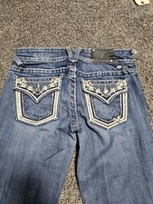 Vigoss Women The New York Slim Boot Jeans 1/2-31 Flap pocket sequin HEMMED