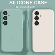Soft Liquid Silicone Case For Samsung S23 S24 S25 S26 Ultra Plus FE Camera Lens