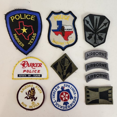 11 Collectible Texas Police, Military, And College Patches