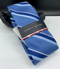 Tommy Hilfiger Men's Polyester Tie  Blue  Striped  MSRP: NEW 69.50