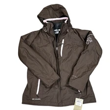 Columbia Jacket Womens Large Bugaboo Omni Tech Waterproof Hooded Parka Coat