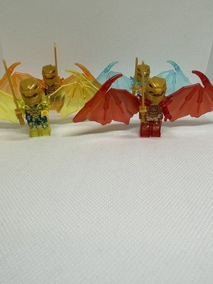 Ninjago Crystalized Golden Dragon Jay Zane Kai Cole Custom Lego Minifigures RD