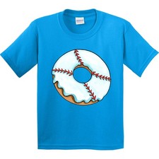 Inktastic Baseball Donut Youth T-Shirt Sports Sport Favorite Icing Treat Food