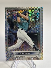 Topps 2022 Chrome Cal Raleigh X-Fractor #149 Seattle Mariners Baseball Card MLB