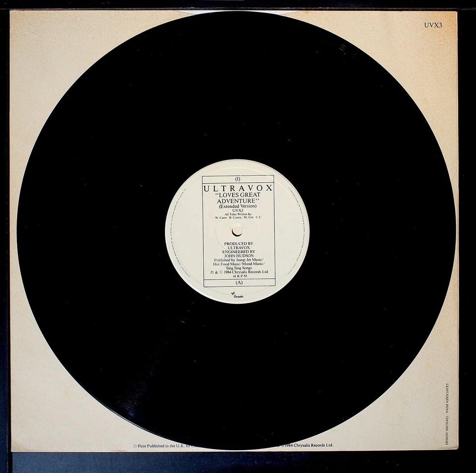 Ultravox - Loves Great Adventure (single) - 12" record [NHB5-114] USA - Image 3 of 4