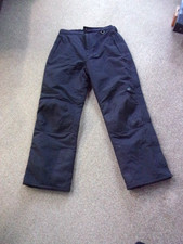 Men's SLALOM Size XL Snowboard Ski Pants Black Full Zip Leg Zip Pockets VGC