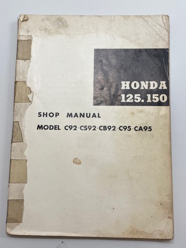 1963 Honda 125 150 C92 CS92 CB92 C95 CA95 Owner's Shop Service Repair Manual
