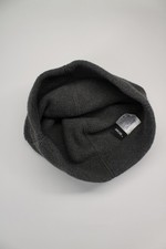 Plain grey round top fleece air core winter beanie cap by lands end made USA