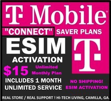 T-Mobile CONNECT    ESIM ACTIVATION   UNLIMITED TALK/TEXT 5GB DATA   15 PLAN