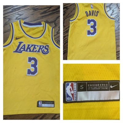Anthony Davis # 3 Los Angeles Lakers Jersey (Youth Boys Small) LA **DISTRESSED**