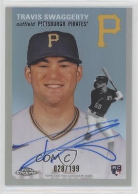 2023 Chrome Platinum Anniversary Refractor Travis Swaggerty Rookie Auto RC b6y