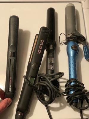 Lot Of 5 Curling Iron, Hair Straightener - Amika, BaByliss, Hai Elite