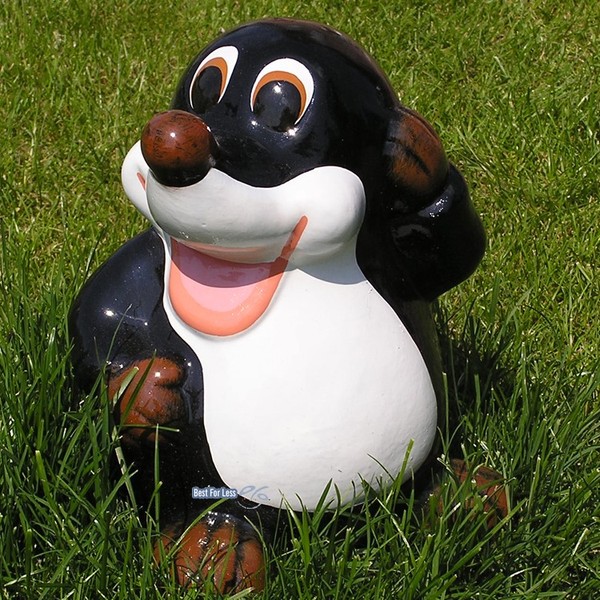 Lustiger Maulwurf Figur Statue Dekoration Deko Gartenfigur Lachend Witzig Zwerg-image