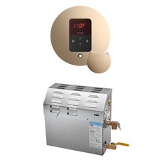 MS 5 kW 5000 W Steam Generator Pkg w/round iTempo Control in Polished Gold