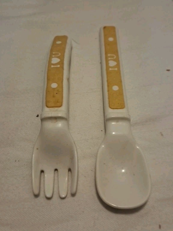 VTG I ♡You Toddler Fork/Spoon Set Plastic