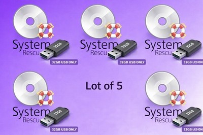5× Bootable USB PC Repair & Data Recovery Toolkit | Prepared Flash Drives