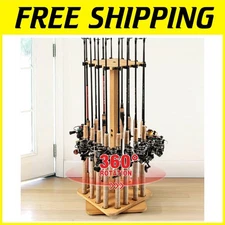 Rotating Floor Fishing Rod Organizer