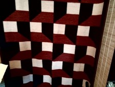 Wolldecke Wohndecke 150x200cm Vintage 80ern tolles Muster Dralon von früher Rar