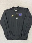 NWT Washington Huskies Adidas Campus Athletic Jacket (Men's Medium) Black