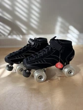 Bont Prostar Suede Derby Professional Roller Skates Size 6/38 Black White Wheels