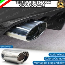 TERMINALE DI SCARICO PER MARMITTA FINALINO CROMATO LANCIA Y10 INOX OVALE