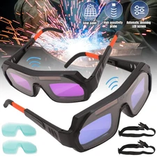 1 Pair Welding Glasses Mask Solar Auto Darkening LCD Welding Helmet Eyes Goggle