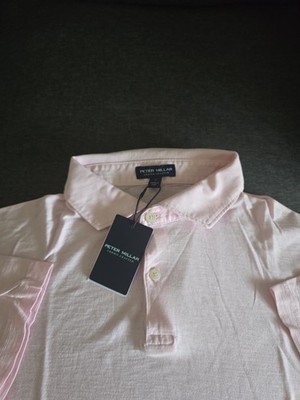 Peter Millar Crown Crafted Polo Men's Size L Pima Cotton Pink 