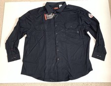 Bulwark Flame Resistant Flex Knit Button Down Black Shirt CAT2 2112 Men  s Sz 3XL