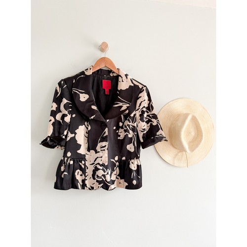 JS Collections | Black & Cream Cocktail Party Jacket | Sz 10