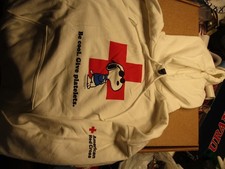 !!NOWY!! 2025 American Red Cross Platelets Orzeszki ziemne Bluza z kapturem XL Snoopy, FABRYCZNIE NOWA
