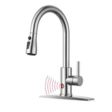 androme Touchless Kitchen Faucet Motion Sensor Pull-Down Brushed Nickel 3AABN-GY