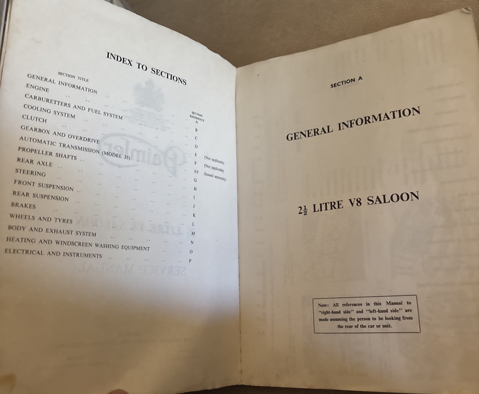 DAIMLER 2.5L 2 1/2 V8 SALOON 1962 - 1969 SERVICE WORKSHOP REPAIR MANUAL image 3